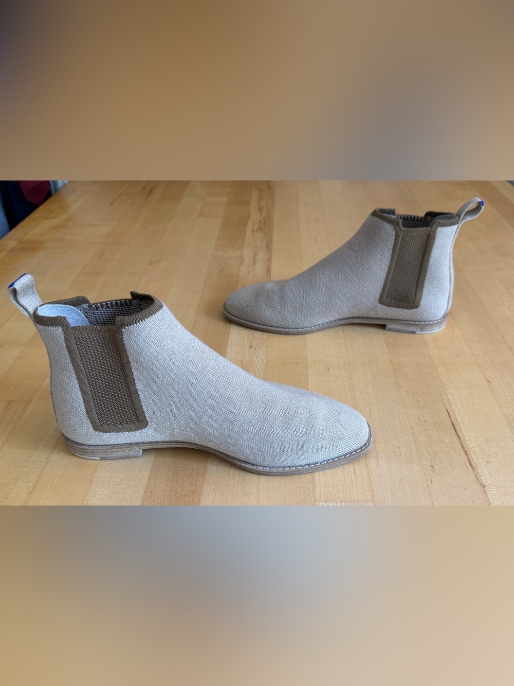 Rothy's Camel Merino Wool Chelsea Boots Size 7.5 Tan *EUC* - Picture 6 of 11